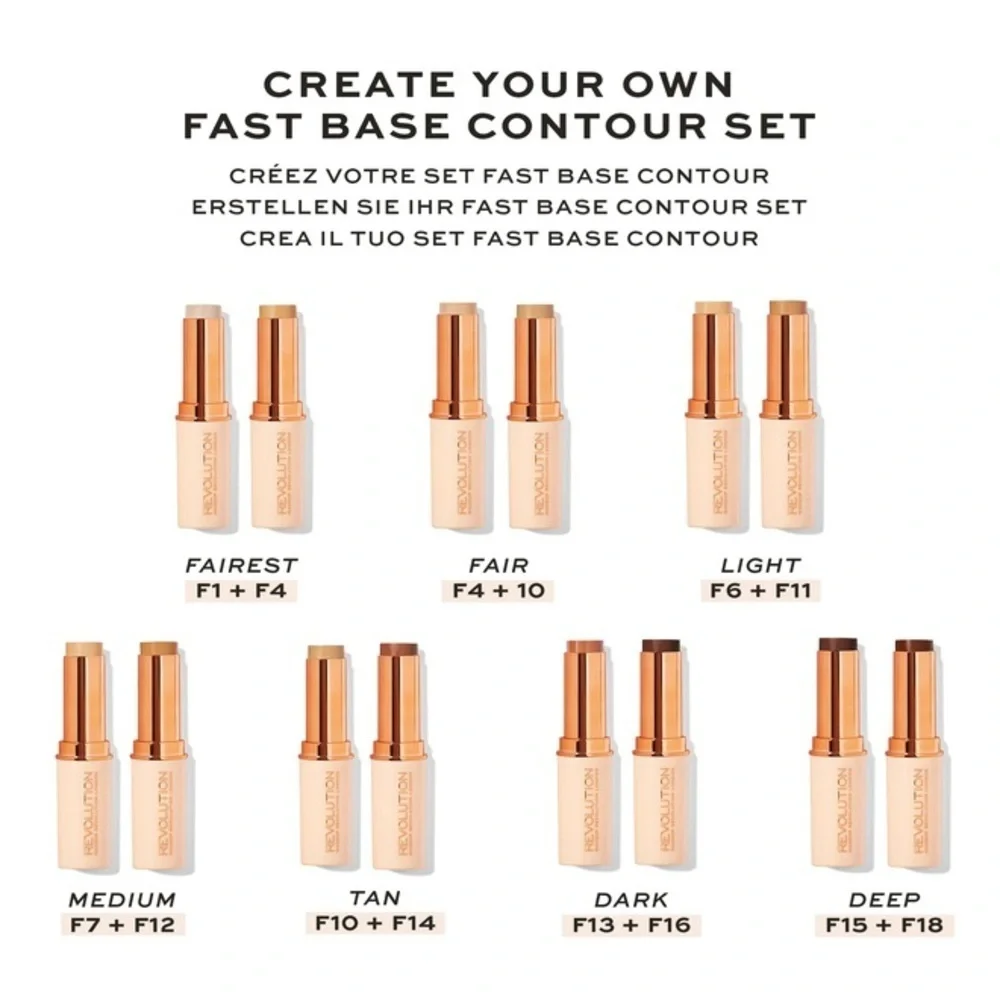 ❄️ Makeup Revolution | Fast Base Stick Foundation Various Shades Available